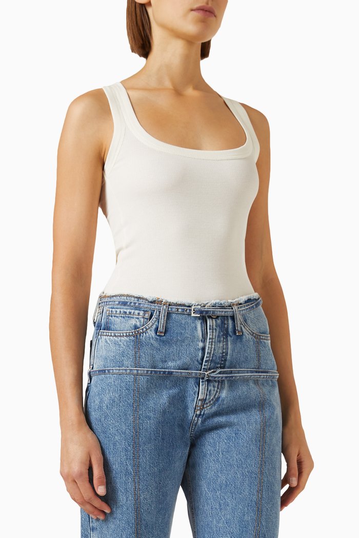 

Le Bodysuit Gros Grain in Rib-jersey, White