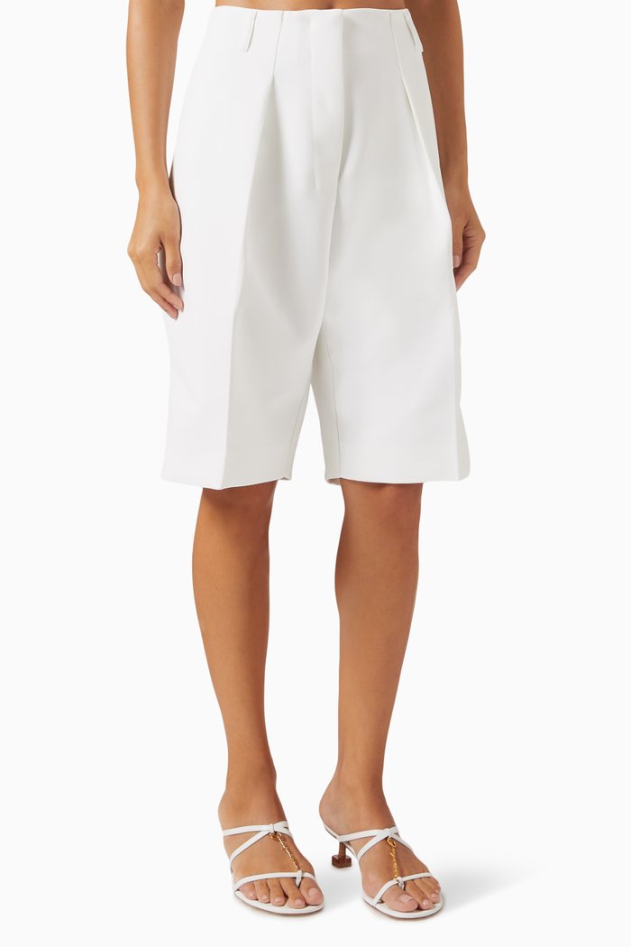 

Tailored Bermuda Shorts, White