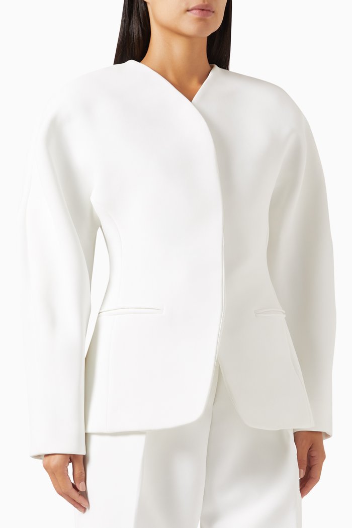 

La Veste Ovalo Tailored Jacket, White