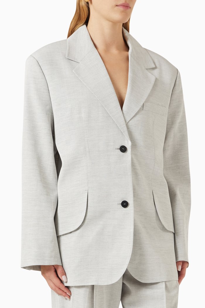 La Veste Titolo Oversized Blazer, Grey