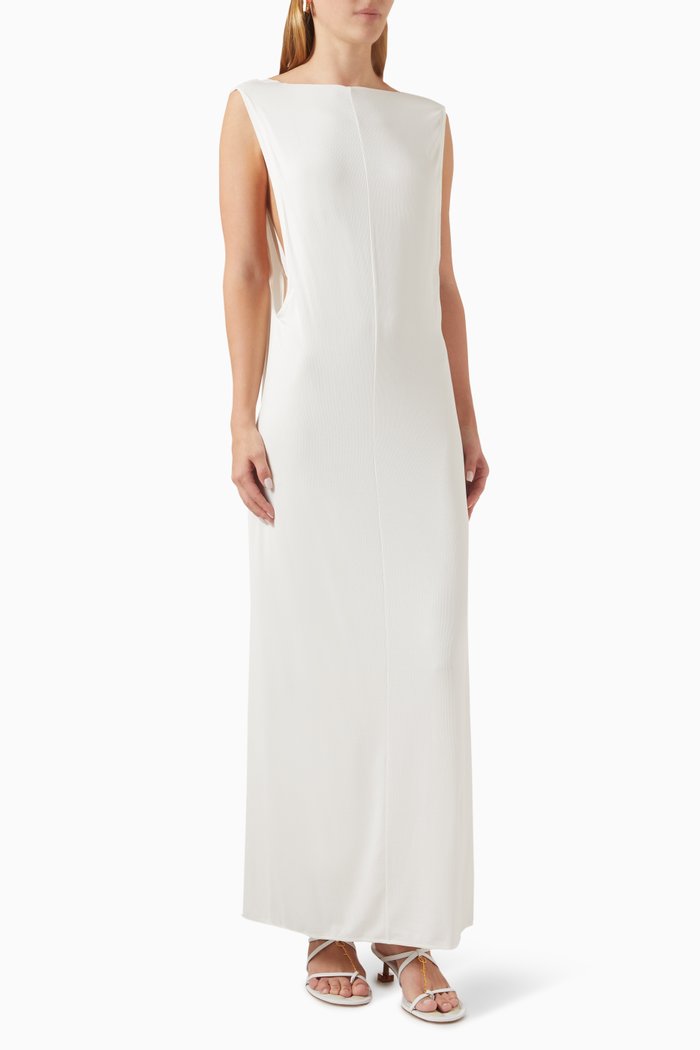 

La Robe Capa Maxi Dress in Cupro, White
