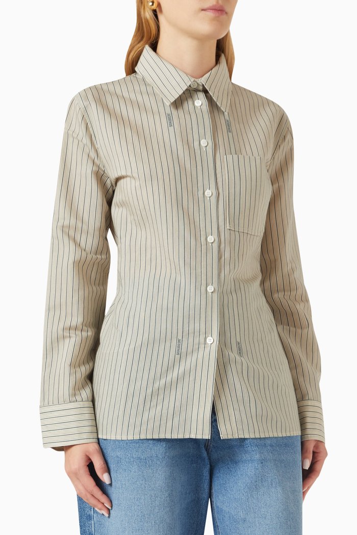 

La Chemise de Costume Shirt in Cotton, Green