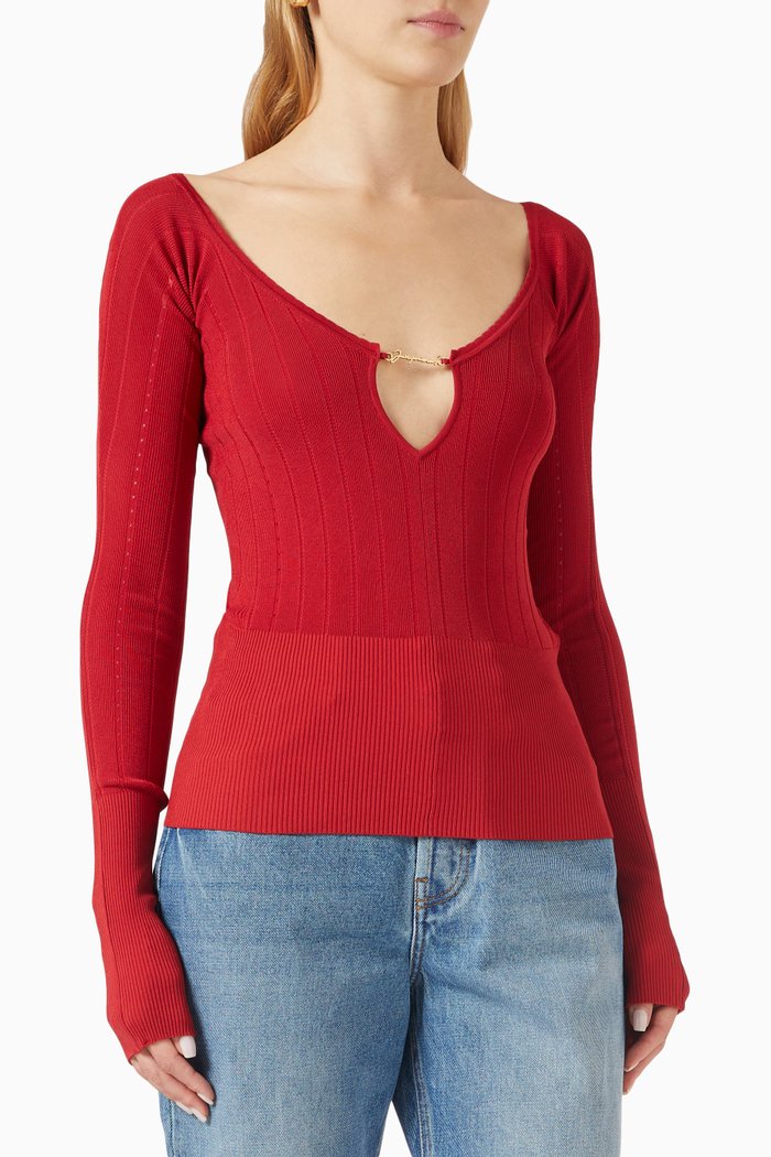 

Le Haut Pralu Top in Viscose Knit, Red