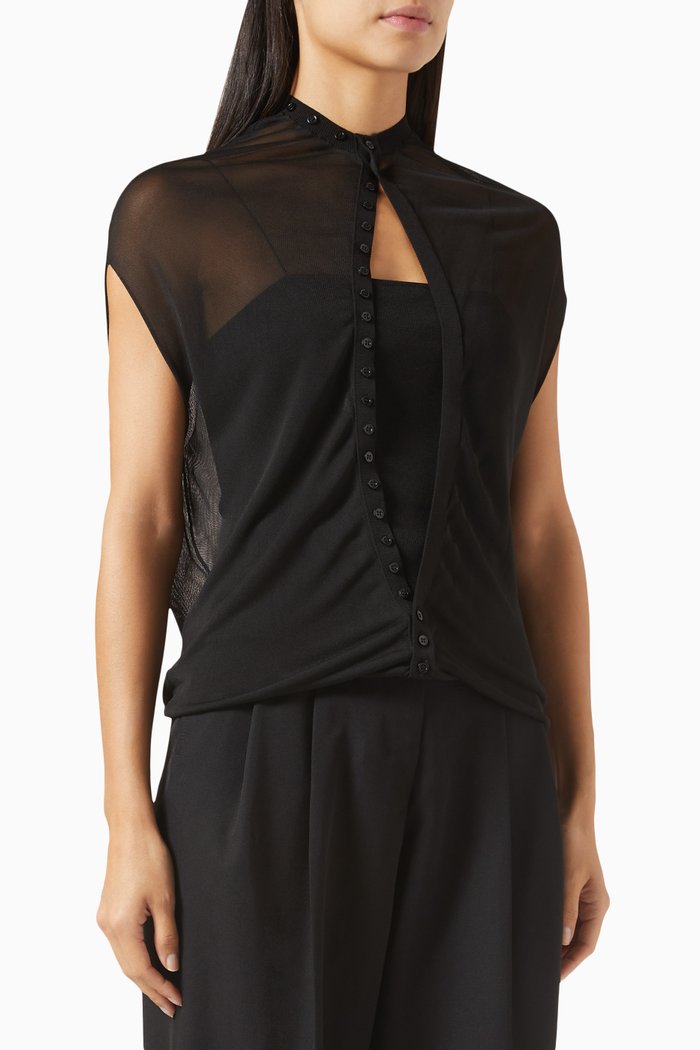 

Cape Top in Sheer-viscose, Black