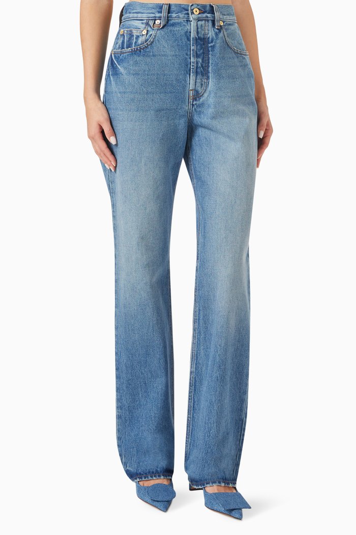 

Le de-Nîmes Droit Jeans in Denim, Blue