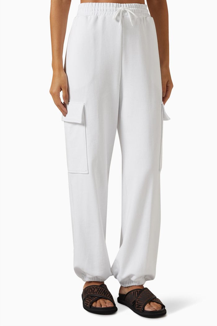 

Tapered Pants in Cotton Jersey, White