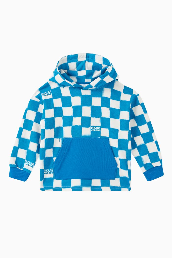 

Hooded Sweatshirt in Cotton Terry, Blue