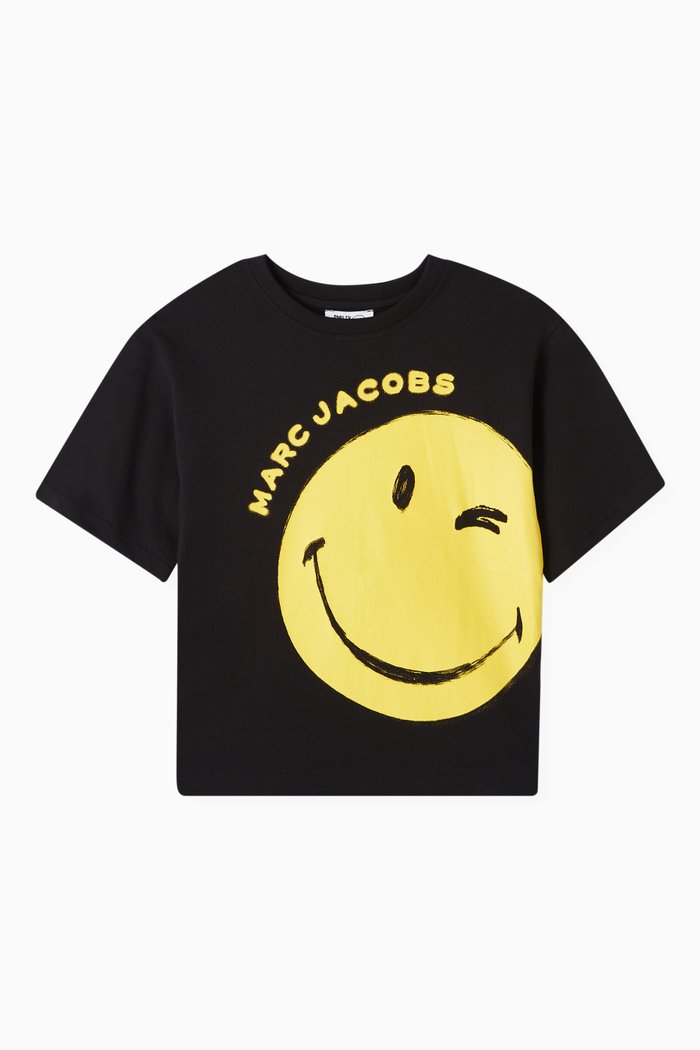 

x SmileyWorld T-shirt in Organic Cotton, Black