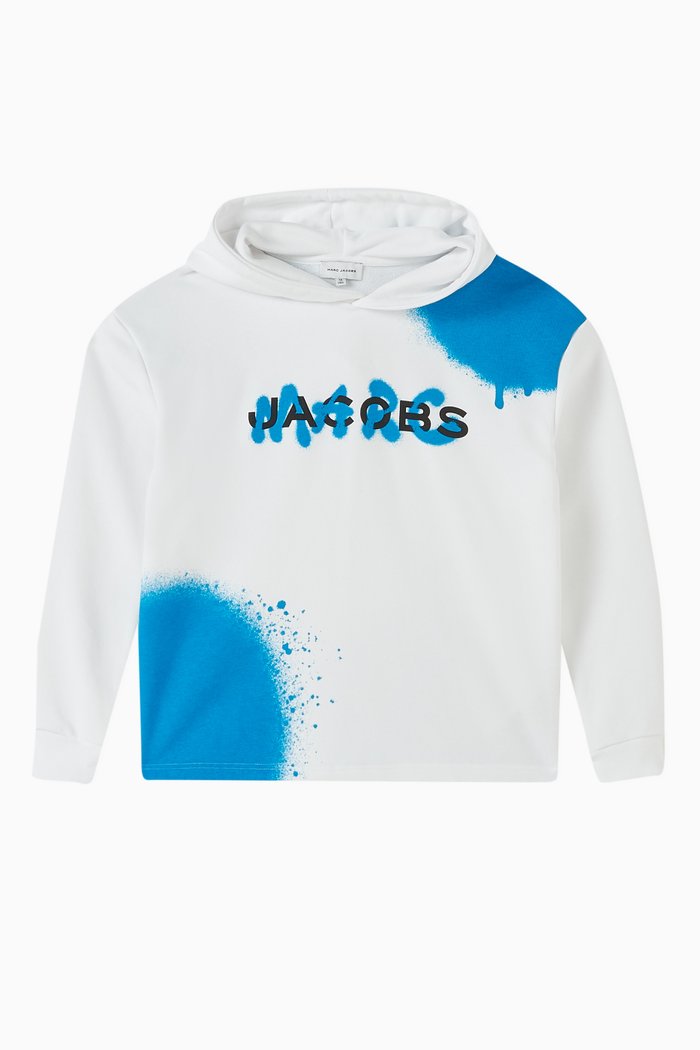 

Logo-print Hoodie in Cotton Jersey, White