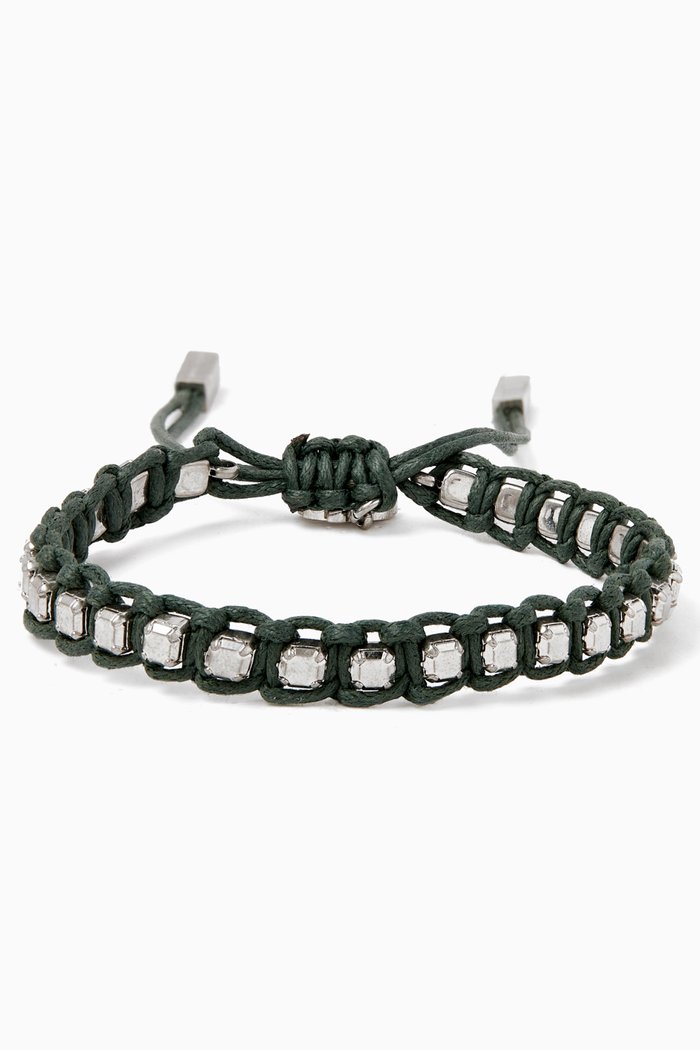 

Palm Beads Bracelet in Rope & Brass, Silver