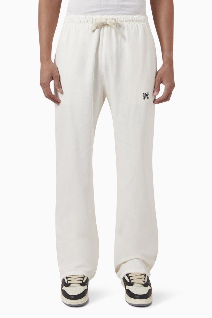 

Monogram Travel Pants in Cotton Blend, Grey