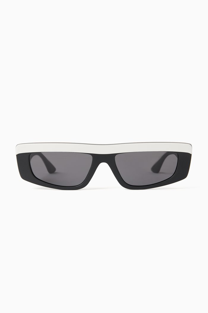 

Ruby Rectangular Sunglasses in Acetate, Black