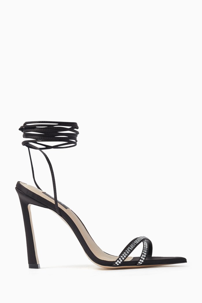 

Bree 100 Crystal-embellished Sandals in Satin, Black