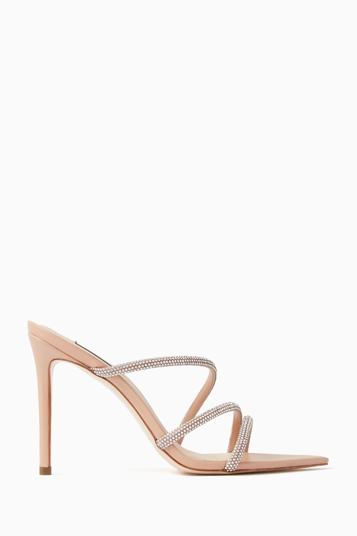 

Deva 100 Crystal-embellished Sandals in Nappa, Neutral