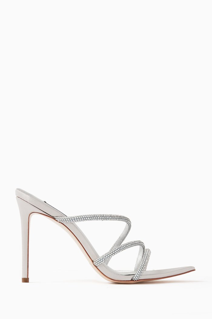 

Deva 100 Crystal-embellished Sandals in Nappa, Silver