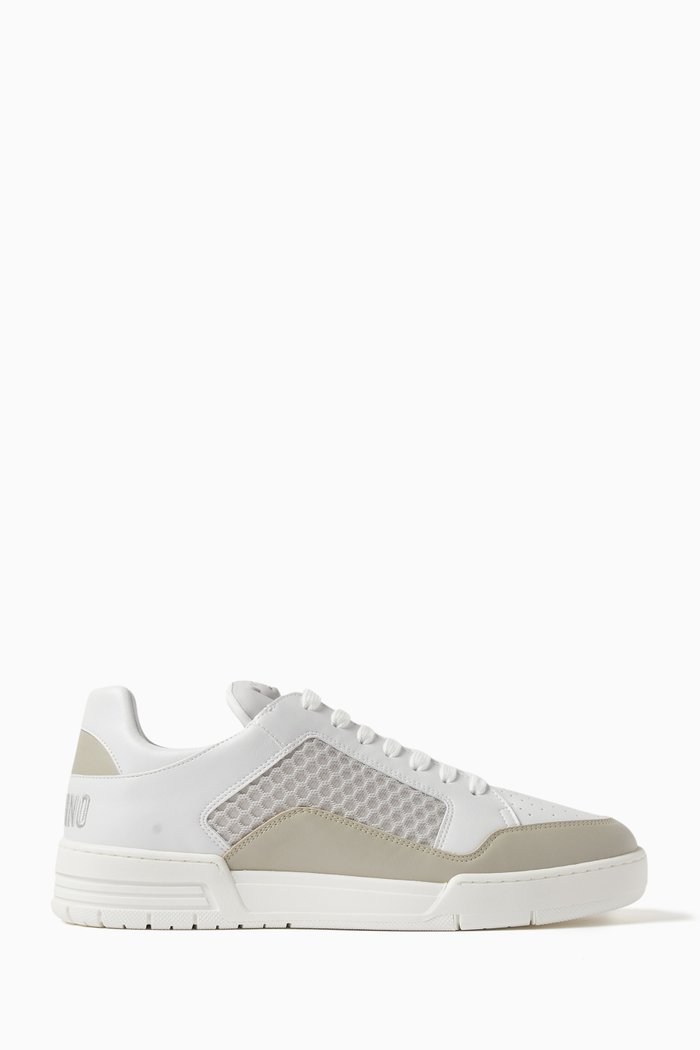 

Logo Sneakers in Calf Leather, White