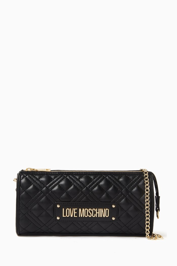 

Small Shoulder Bag in Quilted Leather, Black