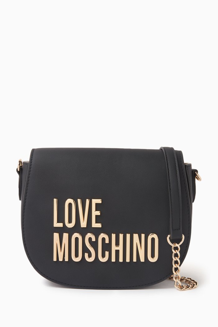 

Bold Love Crossbody Bag in Faux Leather, Black