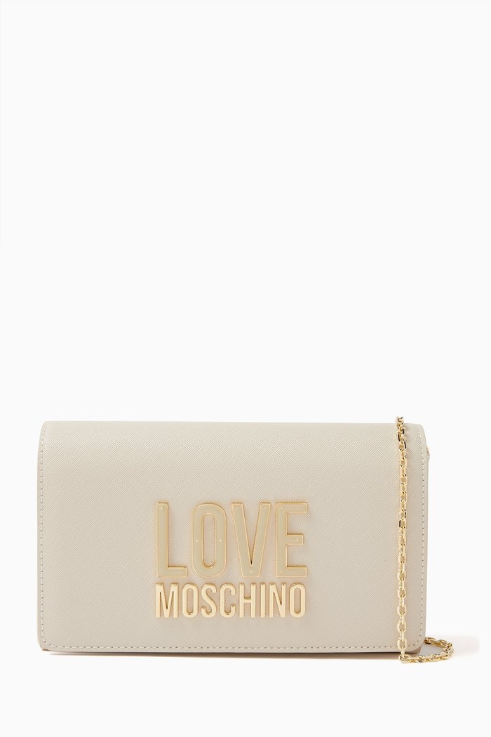 

Small Smart Daily Crossbody Bag in Faux Leather, White