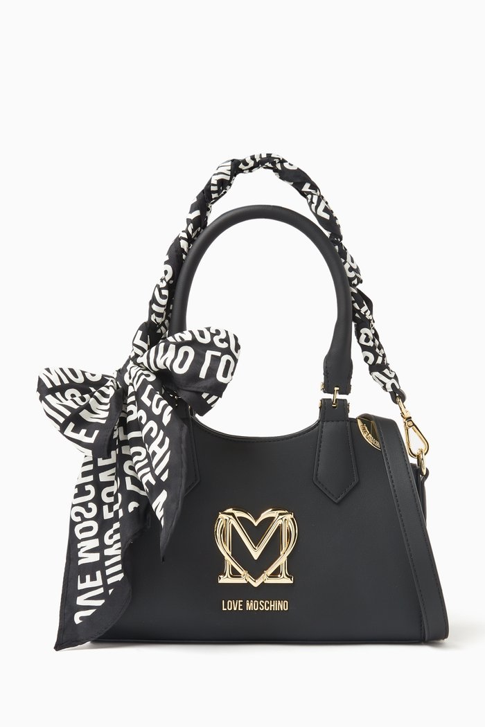 

Small Lady Foulard Top-handle Bag, Black