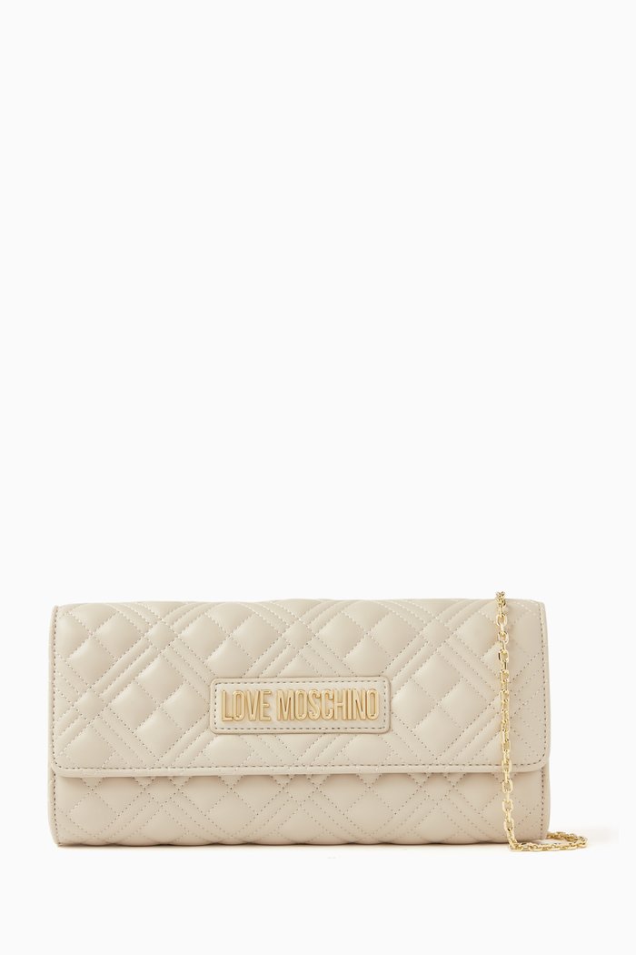 

Smart Daily Crossbody Bag in Quilted Faux Leather, White