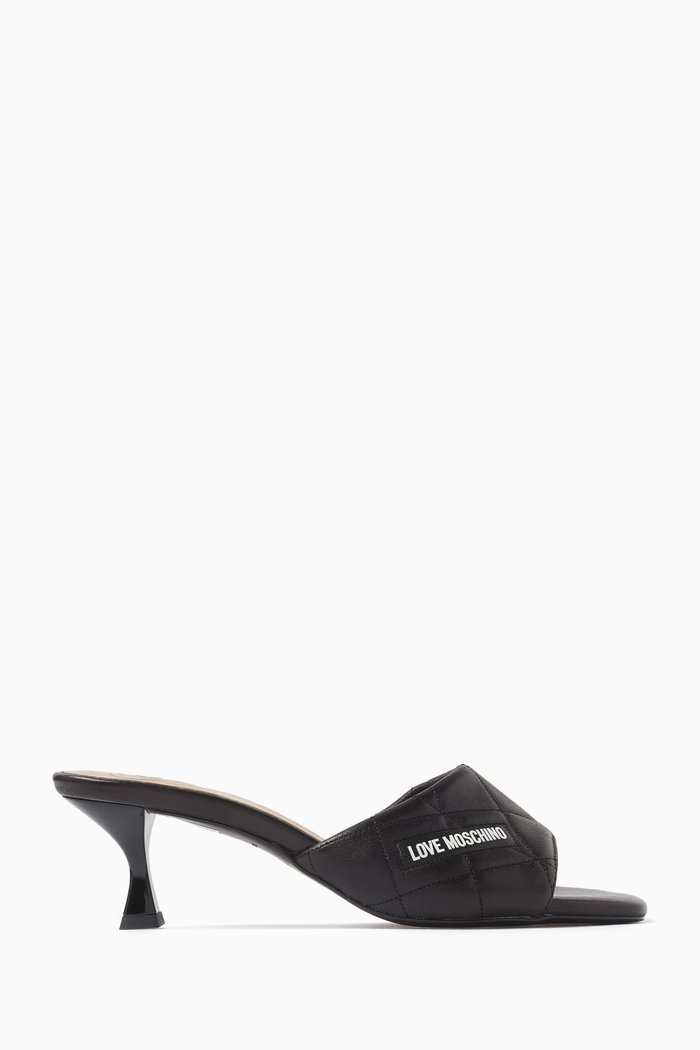 

Logo Slip-on 55 Mule in Leather, Black