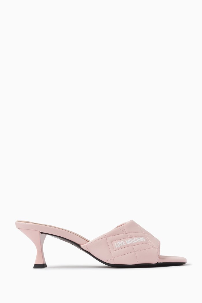 

Logo Slip-on 55 Mule in Leather, Pink