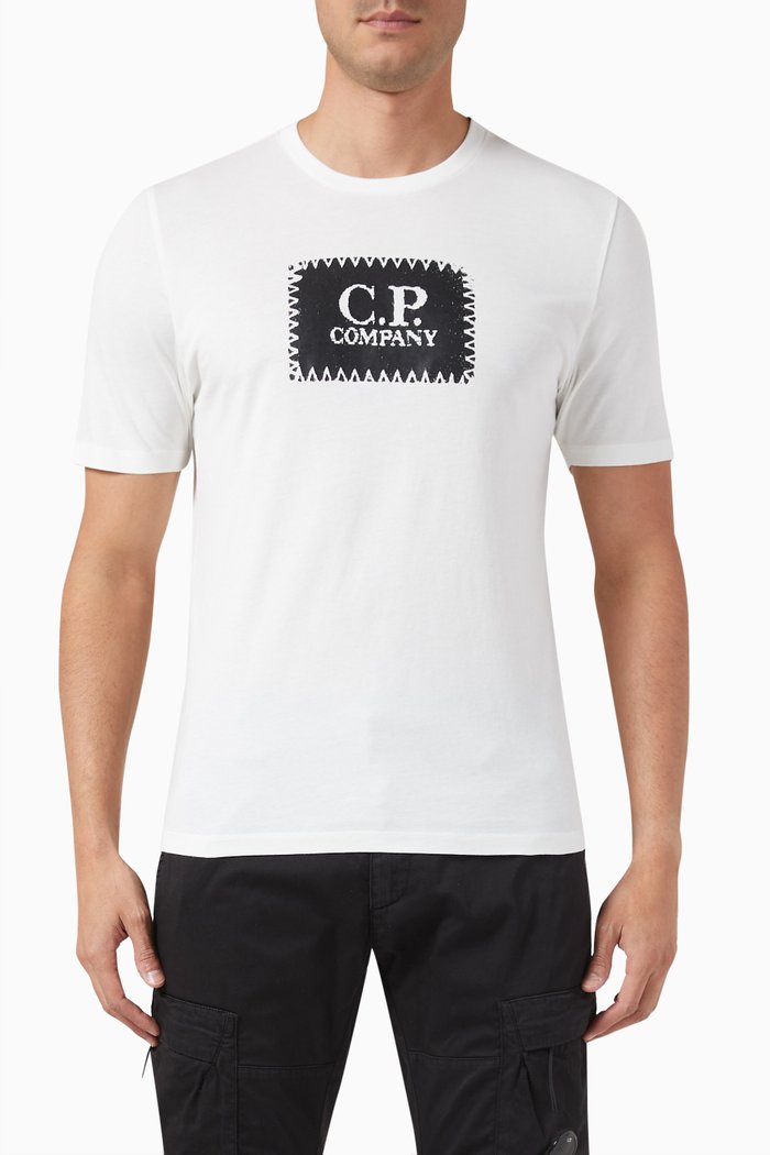 

30/1 Label-style Logo T-shirt in Cotton-jersey, Neutral