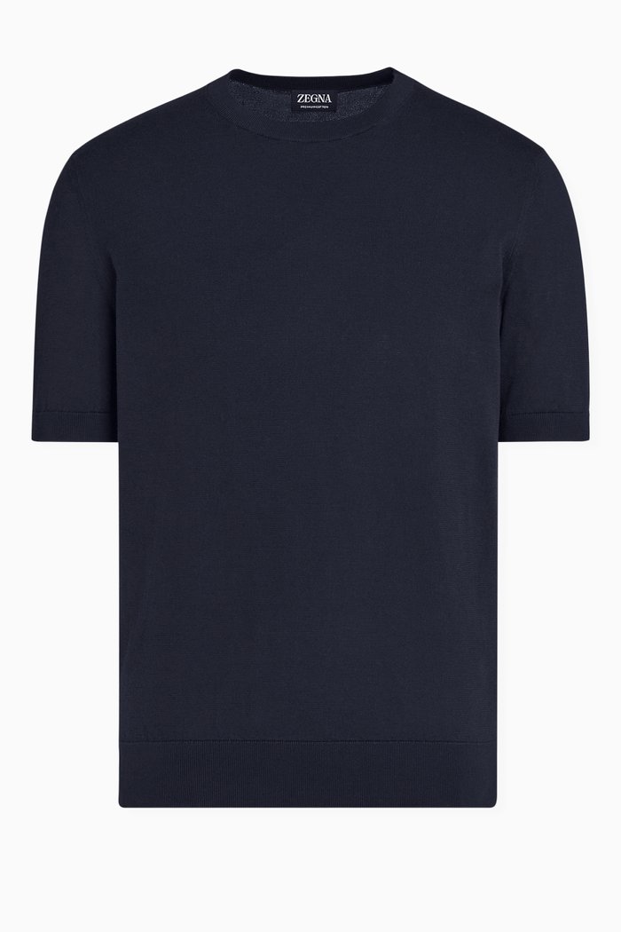 

Crewneck T-shirt in Cotton, Blue