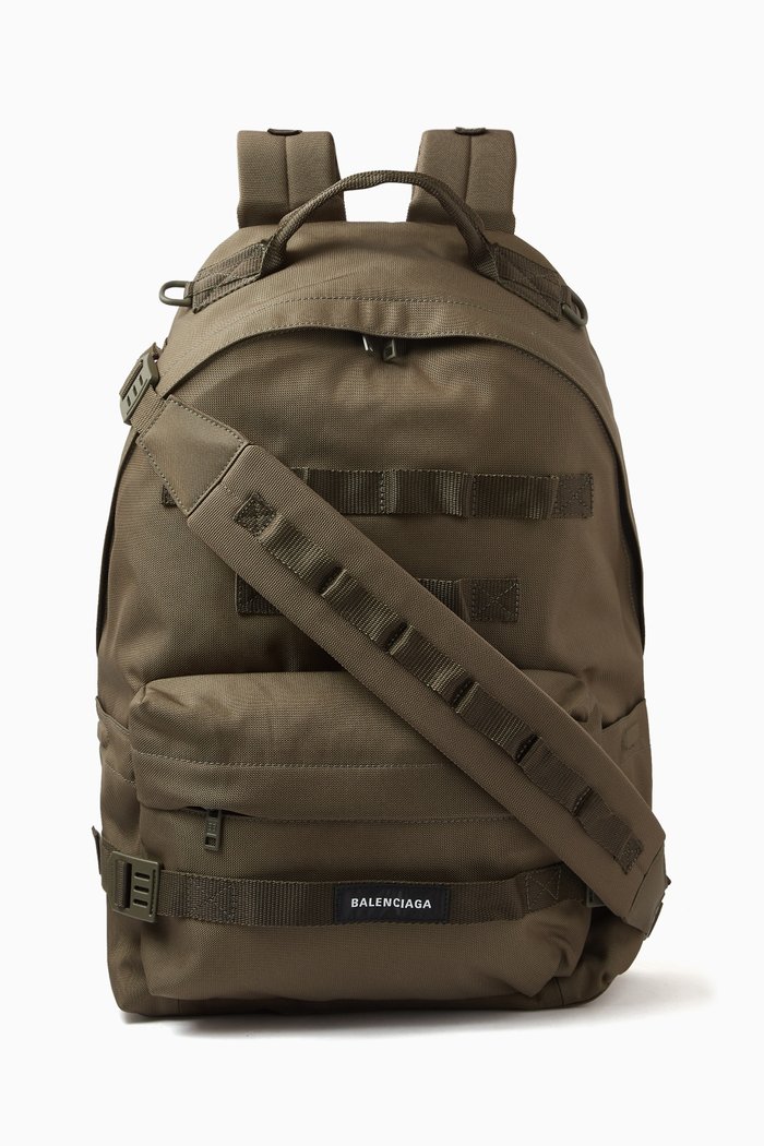 

Medium Army Multicarry Backpack in Recycled Nylon, Green