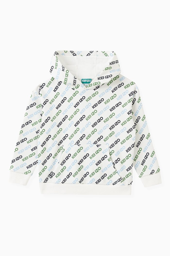 

Logo-print Hoodie in Cotton, White