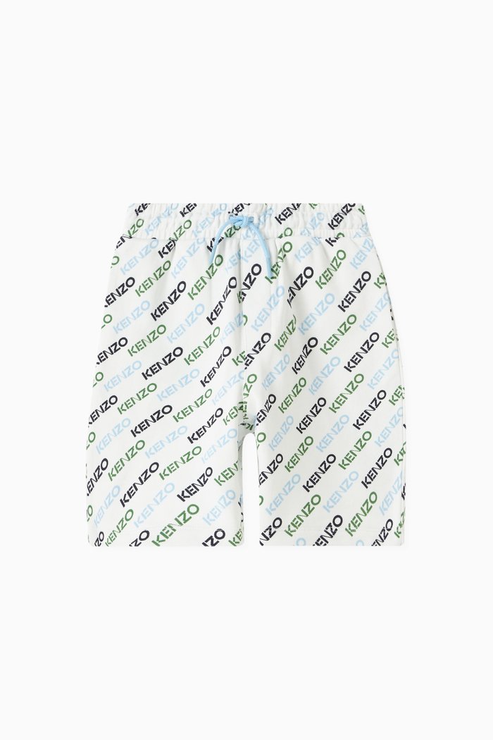

Logo-print Bermuda Shorts in Cotton, White