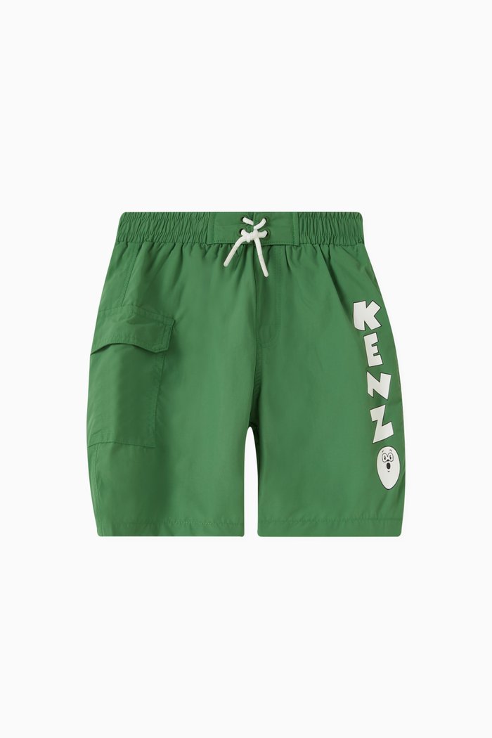 

Logo Swim Shorts in Nylon, Green