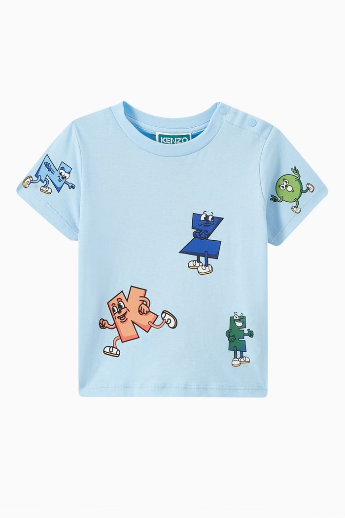 

Logo-print T-shirt in Cotton, Blue