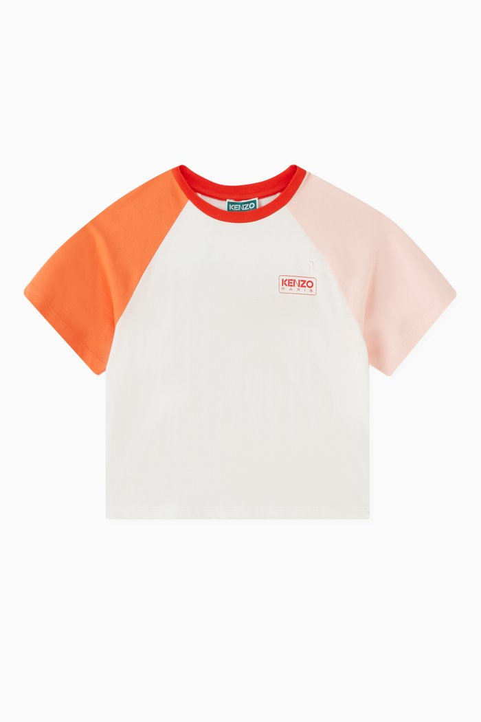 

Colour-block Logo T-shirt in Organic Cotton, White