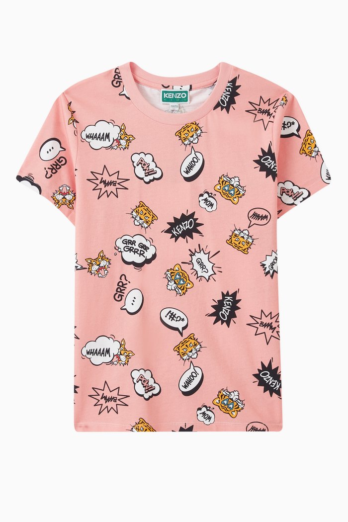 

Logo-print T-shirt in Cotton, Pink