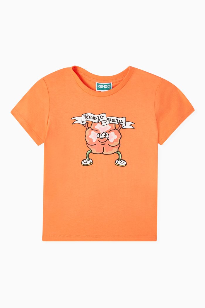

Boke Flower T-shirt in Organic Cotton, Orange