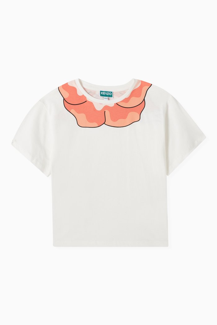 

Flower Fancy T-shirt in Organic Cotton, White