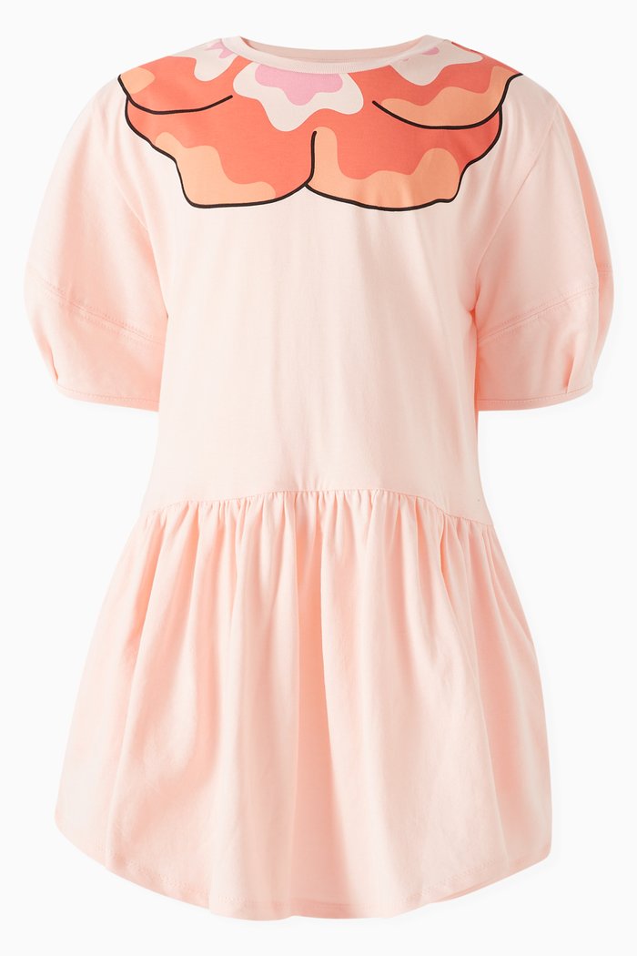 

Floral-print Dress in Organic Cotton, Pink