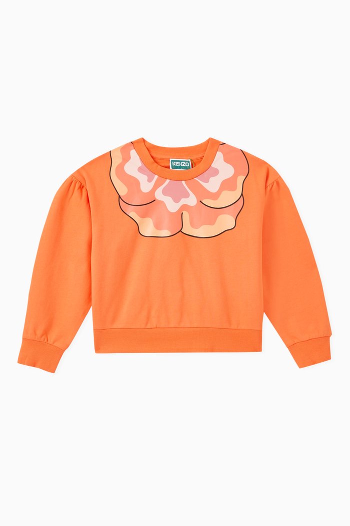 

Boke Flower Sweatshirt in Cotton, Orange