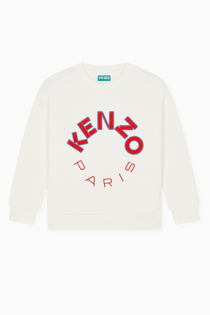 

Logo-embroidered Sweatshirt in Cotton Fleece, White