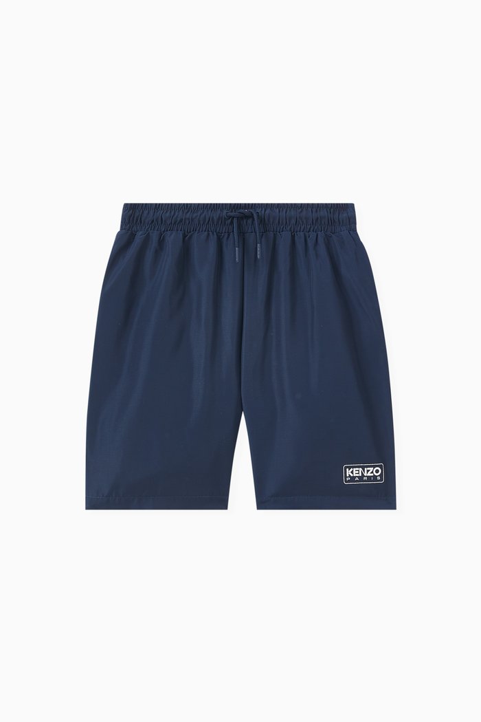 

Logo-print Track Shorts in Nylon, Blue