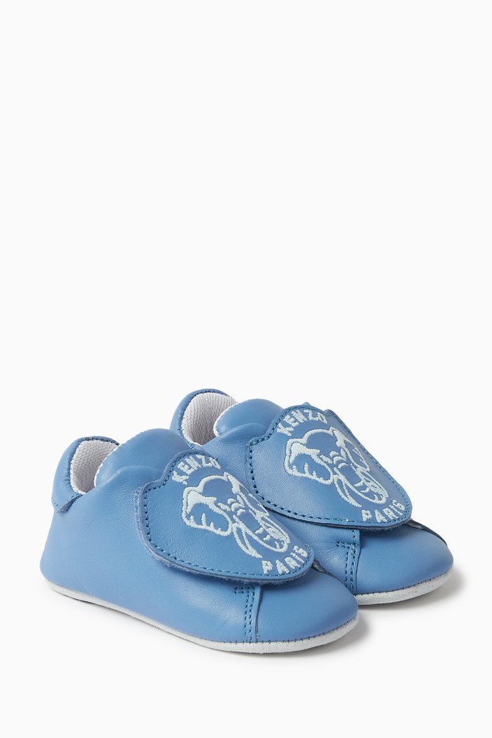 

Elephant-logo Shoes in Leather, Blue