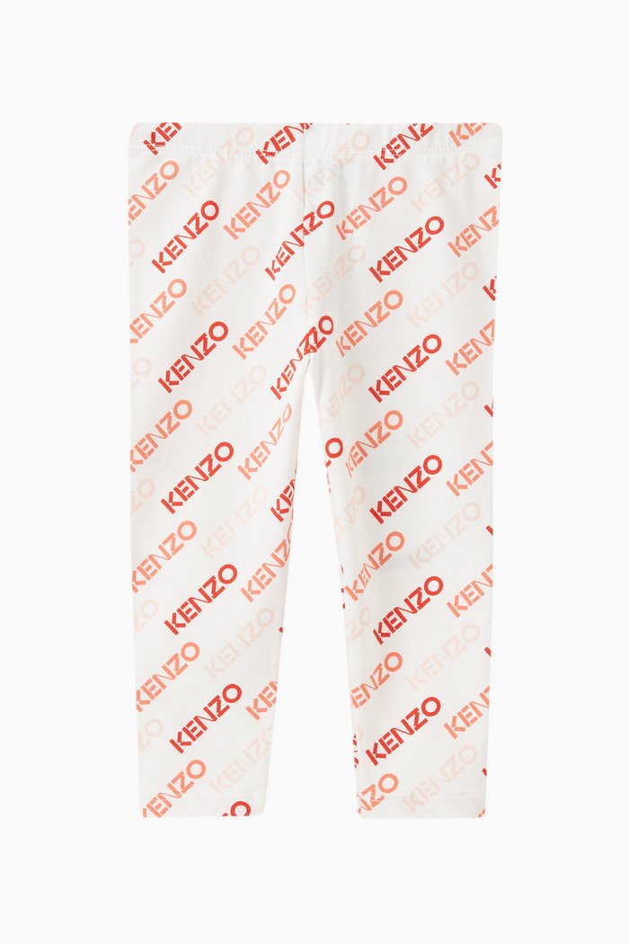 

Logo-print Leggings in Stretch Cotton, White