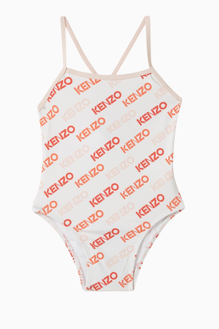 

Logo One-piece Swimsuit in Stretch Nylon, White