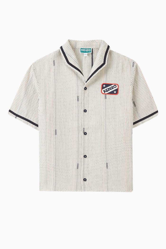 

Logo Bowling Shirt in Cotton, White