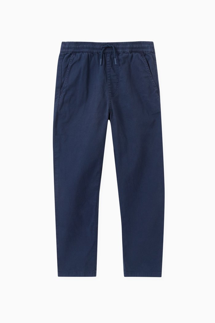 

Logo-embroidered Pants in Cotton Blend, Blue