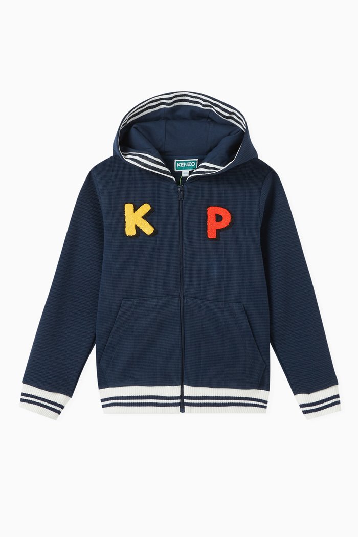 

Sailor Hoodie in Honeycomb knit, Blue