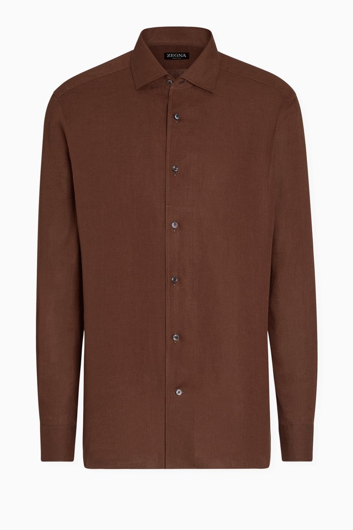 

Oasi Shirt in Linen, Brown