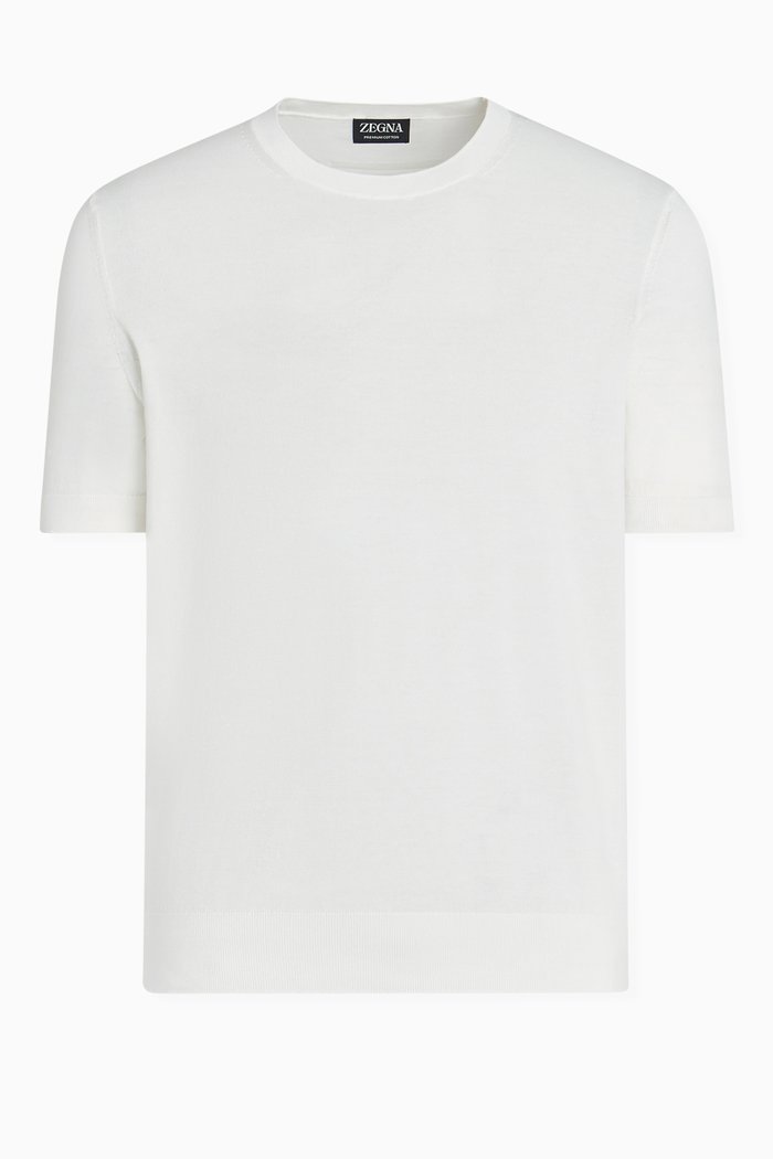 

Crewneck T-shirt in Cotton, White